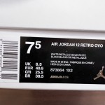 replica OVO X Air Jordan 12 White