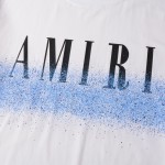 Replica Amiri Logo print Paint effect t shirt