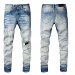 Replica Amiri paint logo jeans