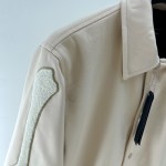 Replica Amiri Wool Blend Drill Varsity Jacket