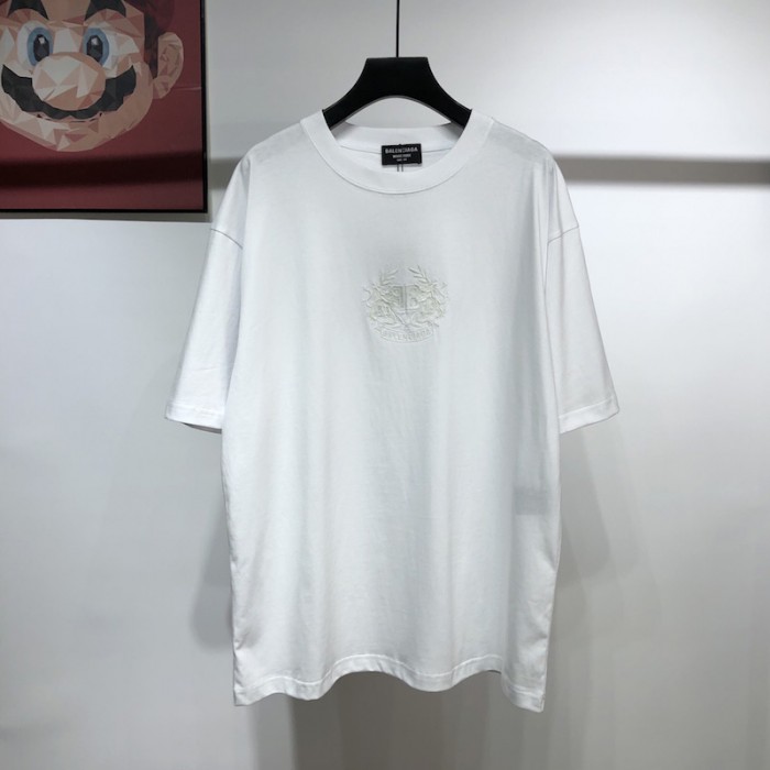 Balenciaga Lion S Laurel Large Fit T-shirt White
