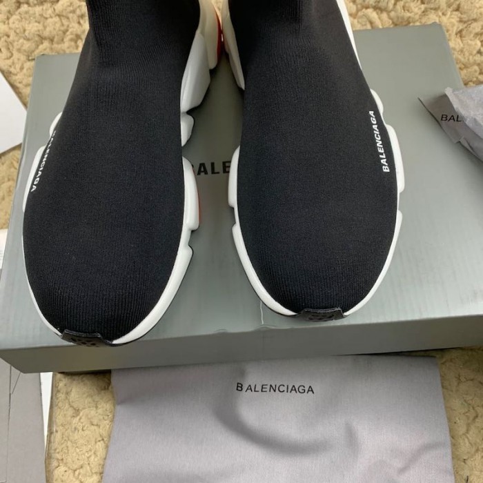 Balenciaga Speed Sneakers Black with Red