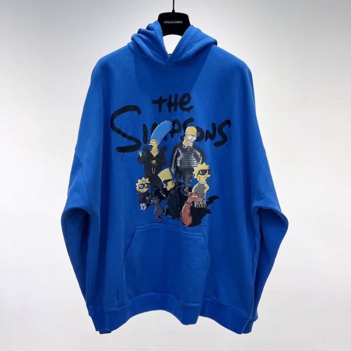 Balenciaga The Simpsons Tm & © 20th Television Hoodie Wide Fit in Blue