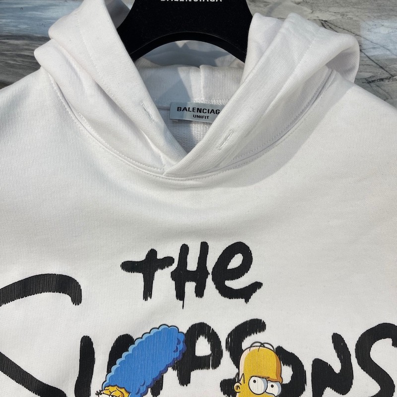 Balenciaga The Simpsons Tm & © 20th Television Hoodie Wide Fit in White