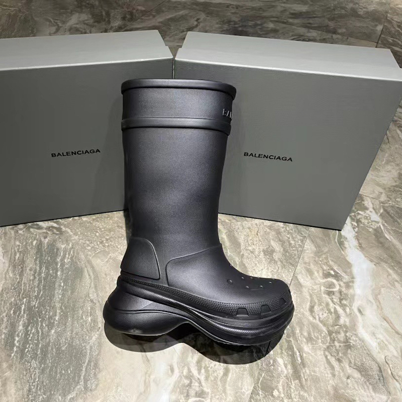Balenciaga Crocs™ Boot in Black