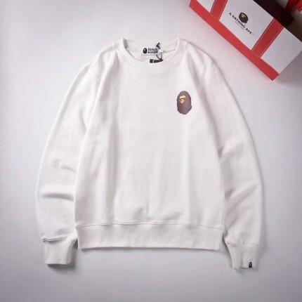 Replica Bape badge sweater white