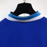 BBR Logo Detail Cotton Pique Polo Shirt Blue