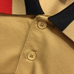 BBR Logo Detail Cotton Pique Polo Shirt Camel