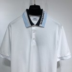 BBR Logo Detail Cotton Pique Polo Shirt White