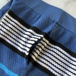 BBR Stripe Print Nylon Shorts Blue
