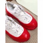 BUR Vintage Check Cotton and Nubuck Arthur Sneakers White/Red