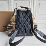 BUR Medium Rucksack in Vintage Check and Leather Backpack