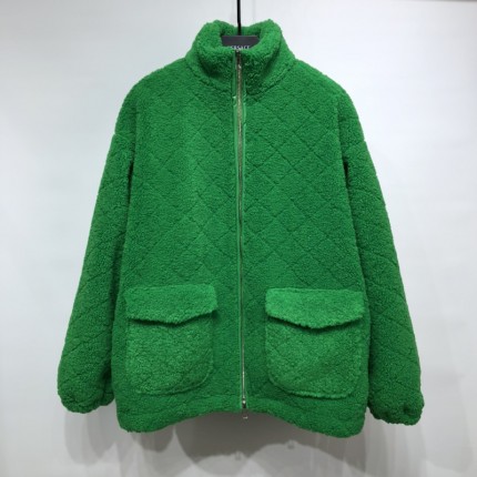 B V Fur Jacket Green