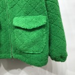 B V Fur Jacket Green