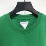 B V Logo Letter Cotton Jersey T-Shirt Green