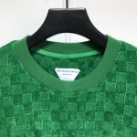 B V Plush Plaid Weaving T shirt Green