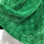 B V Plush Plaid Weaving T shirt Green