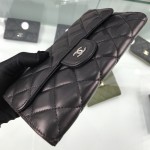 CC Lambskin Leather Classic Wallet Black