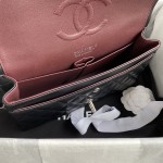 CC Lambskin Leather Classic Flap Bag Black / Silver