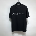 CC Logo Cotton T shirt Black
