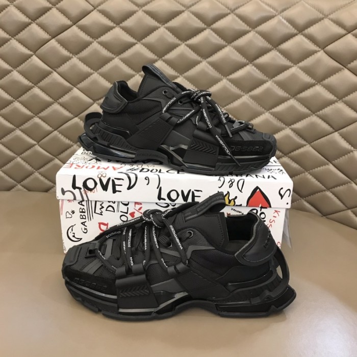 Dolce & Gabbana DG Mixed-material Space Sneakers Black