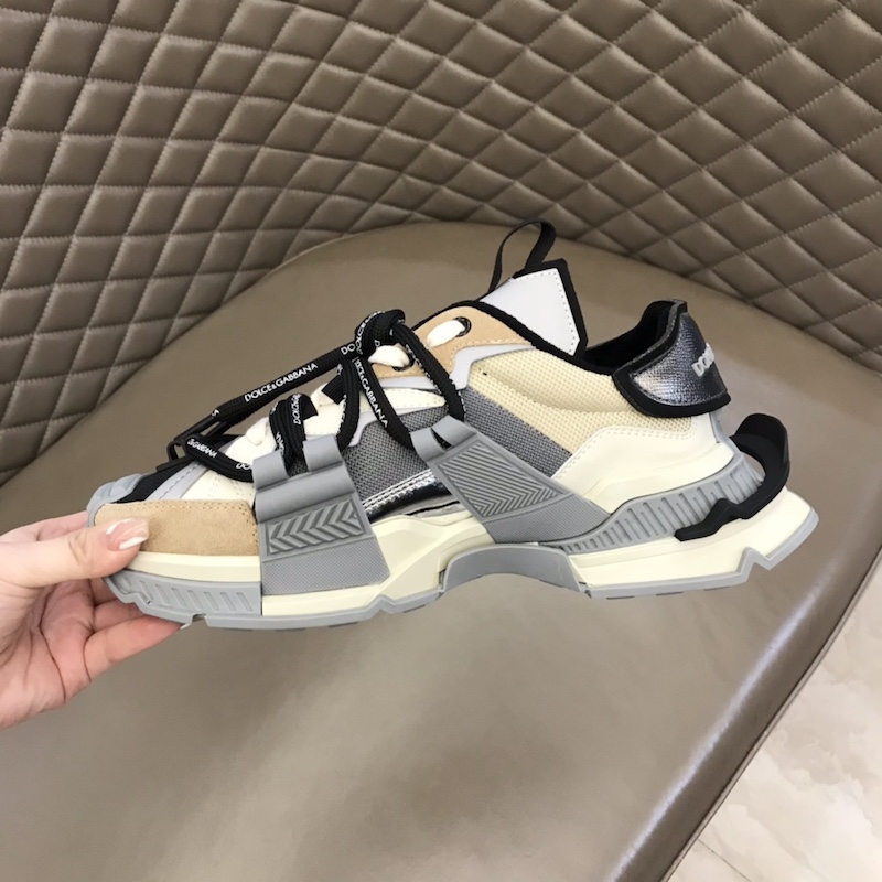 Dolce & Gabbana DG Mixed-material Space Sneakers Grey