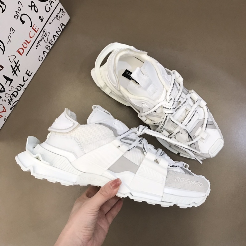 Dolce & Gabbana DG Mixed-material Space Sneakers White