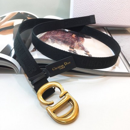 Dior Saddle Nylon Belt Black