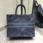 Replica Dior book tote camouflage embroidered bag