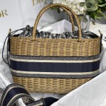 Replica Dior Wicker Basket Bag