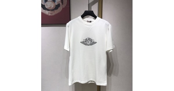 Air Dior Cotton T shirt Air Jordan x Dior Tee White