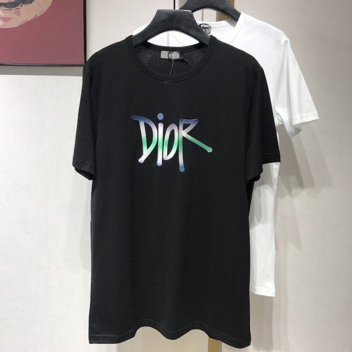 Dior and Shawn Oversized T shirt Multicolor Logo Black