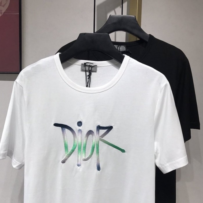 Dior and Shawn Oversized T shirt Multicolor Logo White