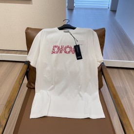 replica Dior Italic Coral Relaxed-Fit T-Shirt