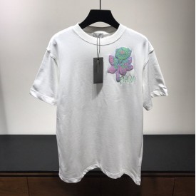 Dior and Shawn Oversized T shirt Multicolor Logo Black