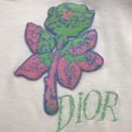 Replica Dior Rose Embroidered T shirt