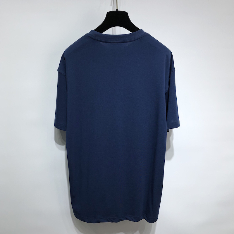 DIOR AND PARLEY Oversized T-Shirt Blue Cotton Jersey