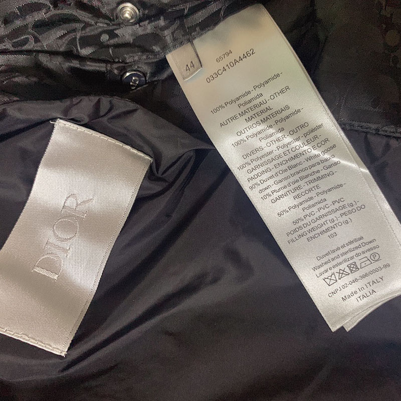 Dior Oblique Sleeveless Down Jacket Vest Black