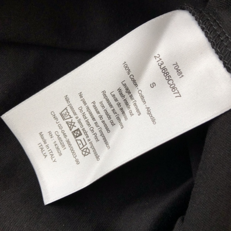 Oversized CACTUS JACK DIOR T-Shirt Black Cotton Jersey
