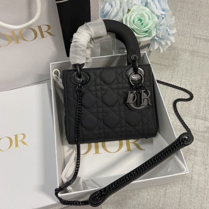 Replica Mini Lady Dior Bag Black