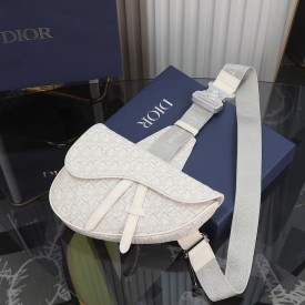 Replica Dior Saddle Bag white