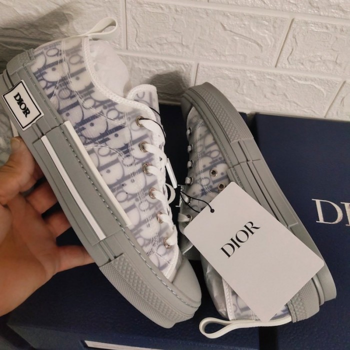 Dior B23 Low Top Logo Oblique Navy / Grey