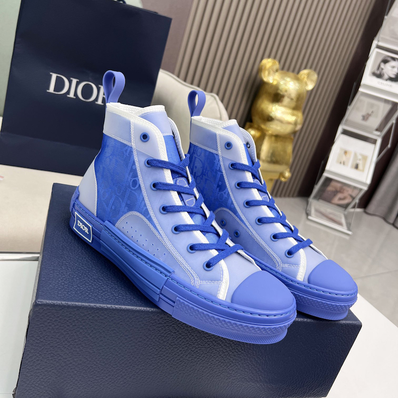 B23 High-Top Sneaker Blue Dior Oblique Canvas