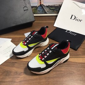 Dior B22 Sneaker in white technical knit and black and white