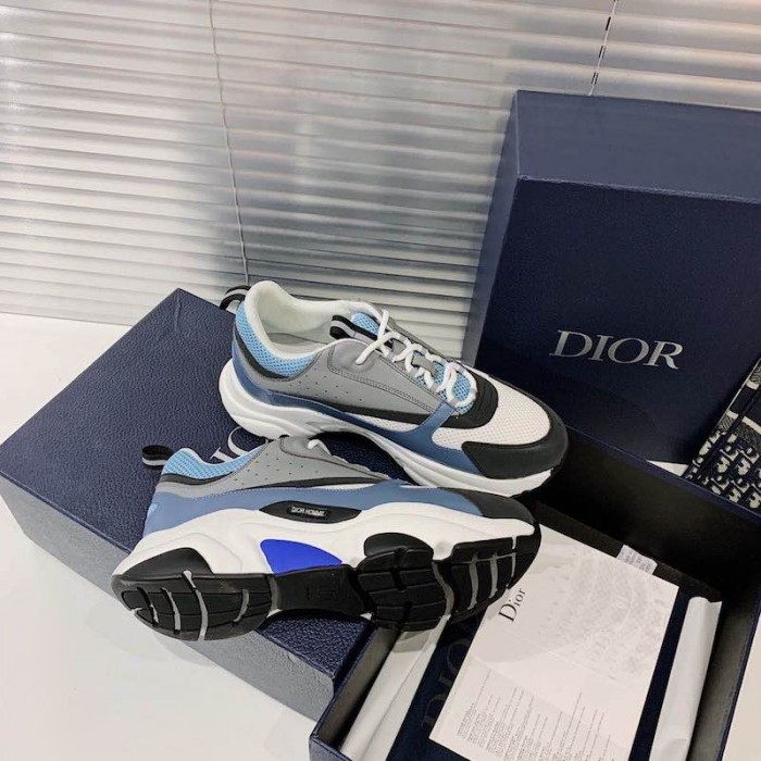 Dior B22 Sneaker in black technical knit Blue