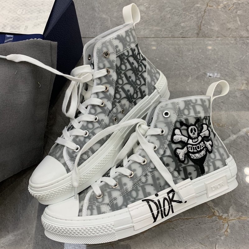 Dior B23 High Top Logo Oblique with Bee Embroidery Patch