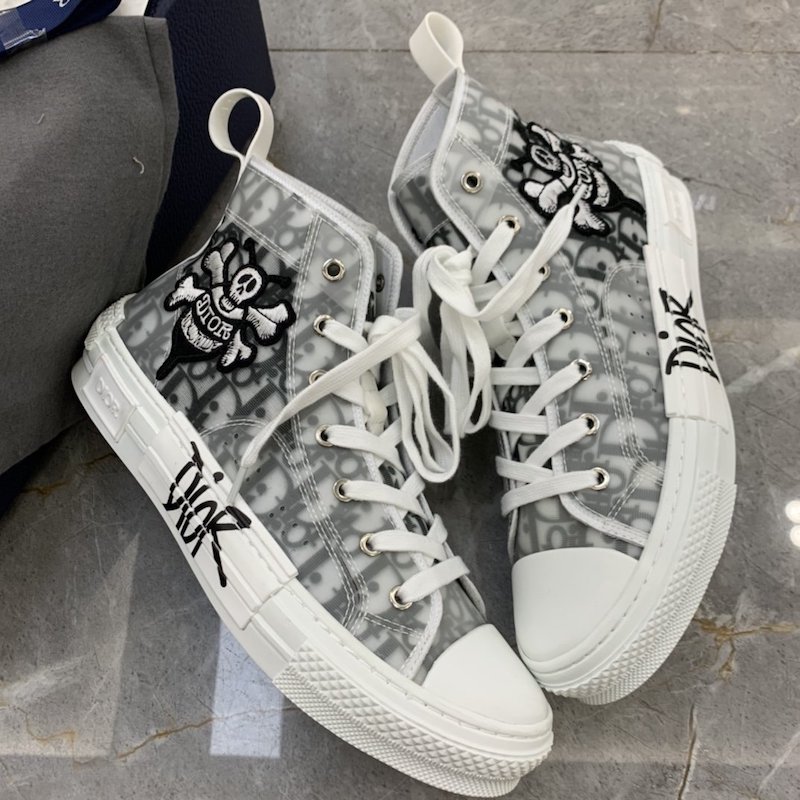 Dior B23 High Top Logo Oblique with Bee Embroidery Patch