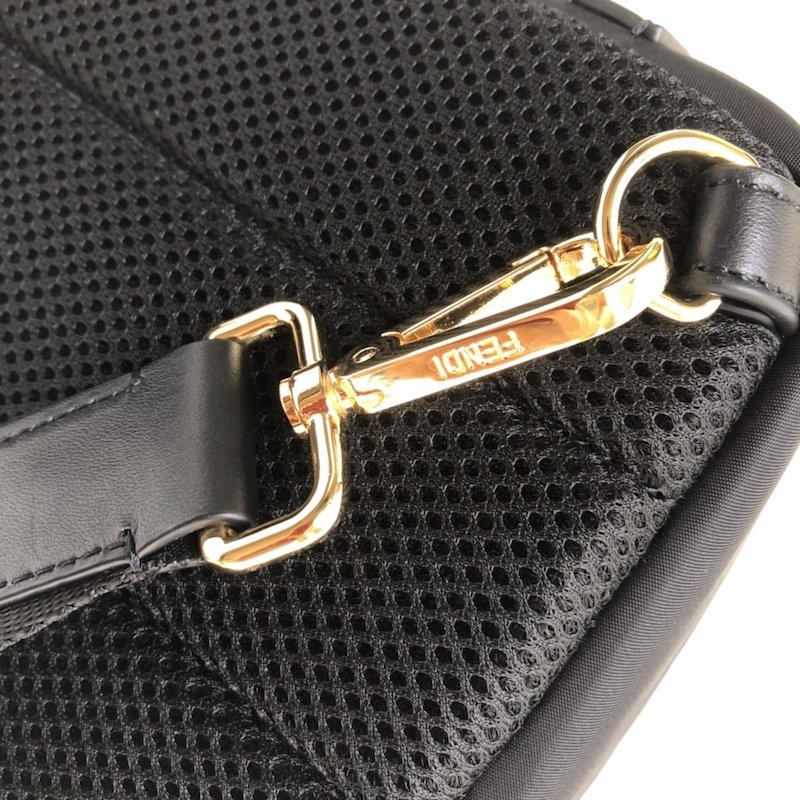 Fendi Belt Bag Bugs Black Leather / Gold