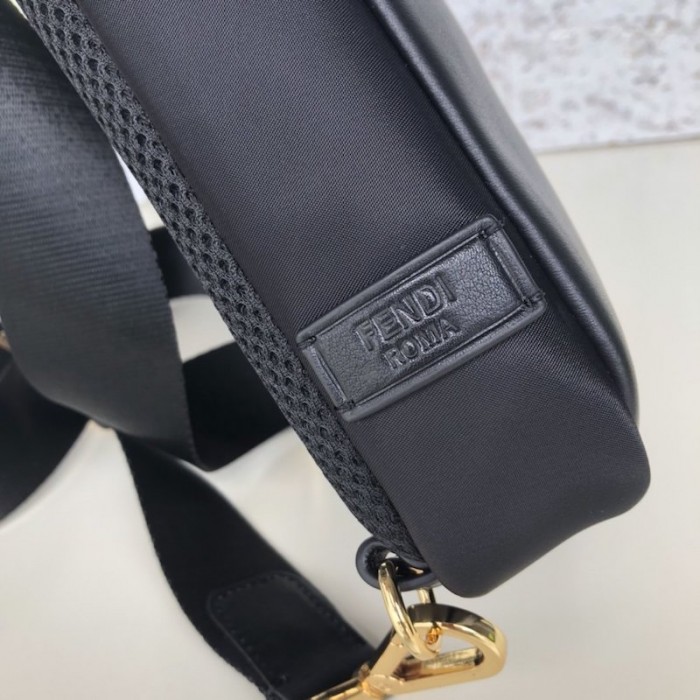 Fendi Belt Bag Bugs Black Leather / Gold