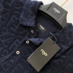 Replica Fendi Blue Cotton polo shirt